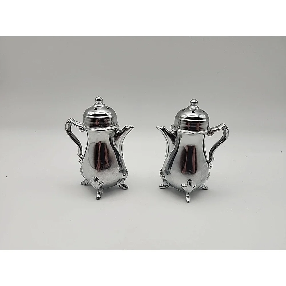 Vintage Nutrend by‎ Cory - Silver Plate Tea Pot Salt and Pepper Shakers Made USA